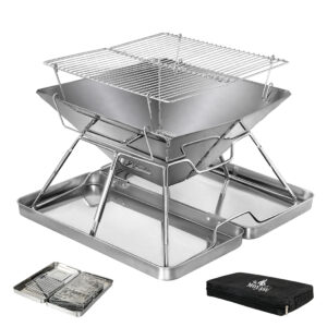 Levede Folding BBQ Portable Charcoal Grill 2-IN-1